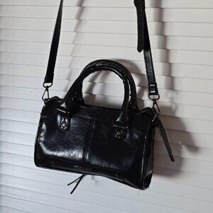 Steve Madden Black Faux Leather Shoulder Bag